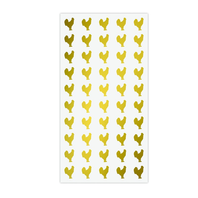Gold Wedding Place Card Stickers  Chicken Meal Choice Menu Choices