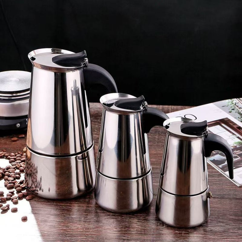 Stainless Steel Coffee Pot Mocha European Espresso French Coffee Pot - Image 3