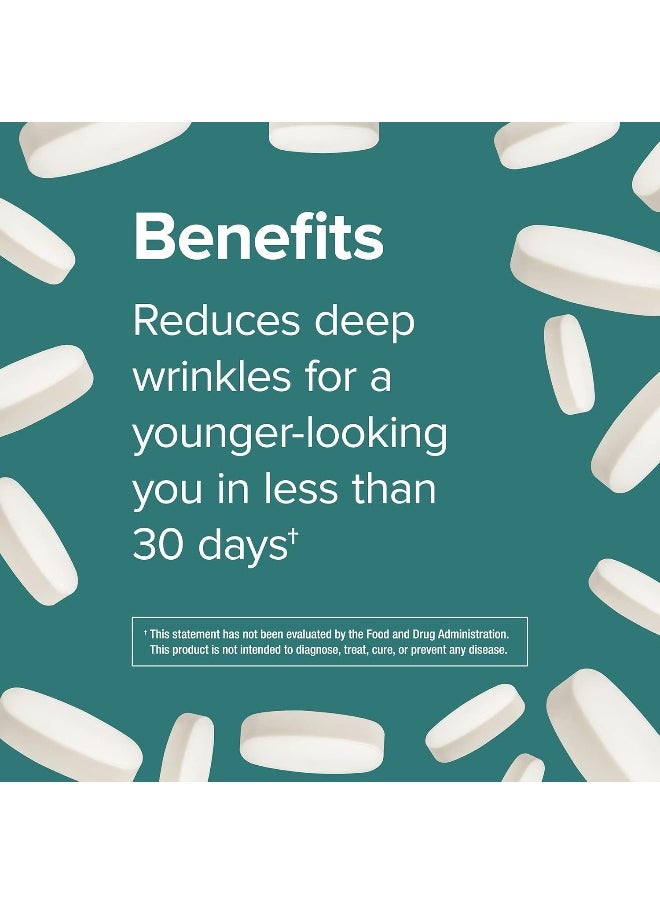Webber naturals Collagen30 With Ceramides, Bioactive Collagen Peptides, 120 Tablets, Hydrating Glow, Helps Improve Skin Hydration, Elasticity & Smoothness, Non Gmo, Dairy & Gluten Free  - Image 5