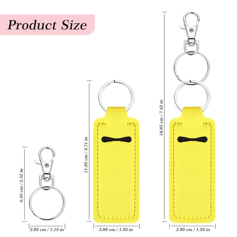 Bysiter Chapstick Holder Lip Balm Sleeves Pouch Portable Lipstick Lip Gloss Holder Bags With Clip for Women (Pink Black etc) - Image 5