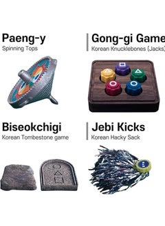 Tiokkss Korean Traditional Game Set, Family Party Stone Catch Game, Hand-Eye Coordination Training Game for Multiplayer Games  - Image 2