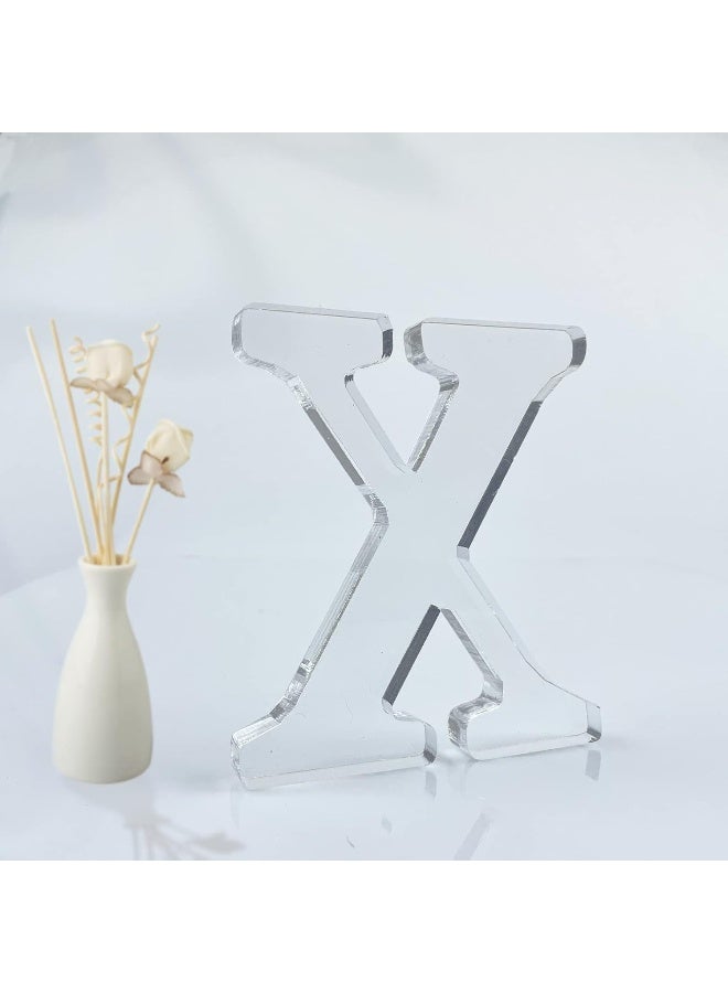 TPGP 4 Inch Designable Acrylic Letters Unfinished Acrylic Letters For Wall Decor Decorative Standing Letters Slices Sign Board Decoration For Craft Home Party Projects (X) - Image 1