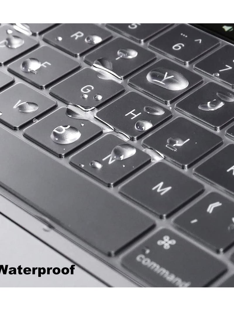 Generic Clear Ultra Thin TPU Keyboard Cover for M3/M2 MacBook Air 13.6" A3113/A2681 and M1 Pro/M1 Max Chip MacBook Pro 14"/16"(2021) Model A3112/A3185/A3401/A2918/A2992//A2442/A2779/A2485 US Layout Keyboard Protector  - Image 2
