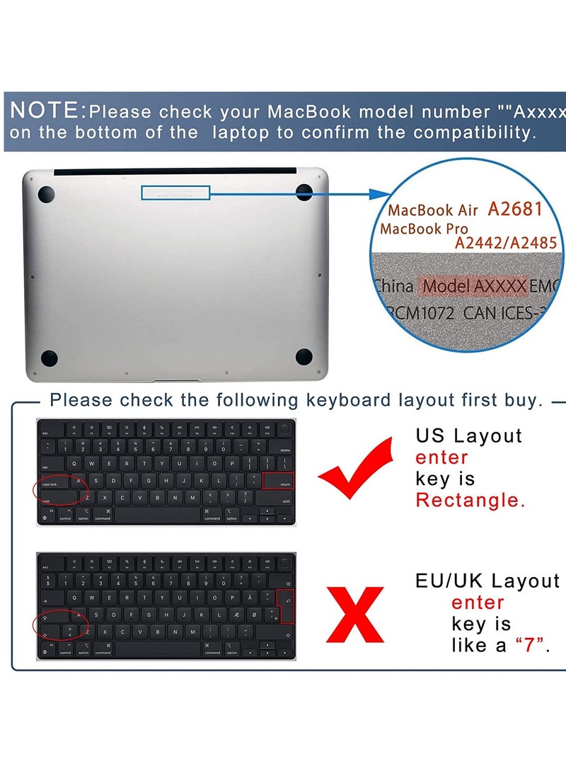 Generic Clear Ultra Thin TPU Keyboard Cover for M3/M2 MacBook Air 13.6" A3113/A2681 and M1 Pro/M1 Max Chip MacBook Pro 14"/16"(2021) Model A3112/A3185/A3401/A2918/A2992//A2442/A2779/A2485 US Layout Keyboard Protector  - Image 4