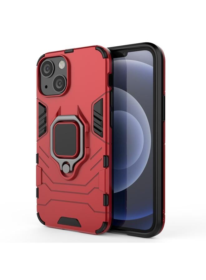 S-TOP Case For iPhone 13 mini Shockproof PC + TPU Protective Case with Magnetic Ring Holder - Image 1