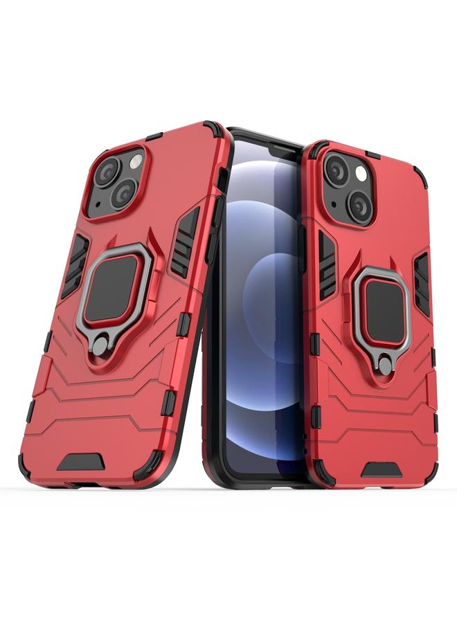 S-TOP Case For iPhone 13 mini Shockproof PC + TPU Protective Case with Magnetic Ring Holder - Image 2