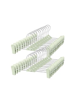 Skirt Hangers with Clips, Pants Hangers, Stackable Slim Plastic Pants Hangers with Clips, Closet Hangers for Shorts Shirts Jeans Dresses Slacks Coats  Space Saving Hangers 30 Pack