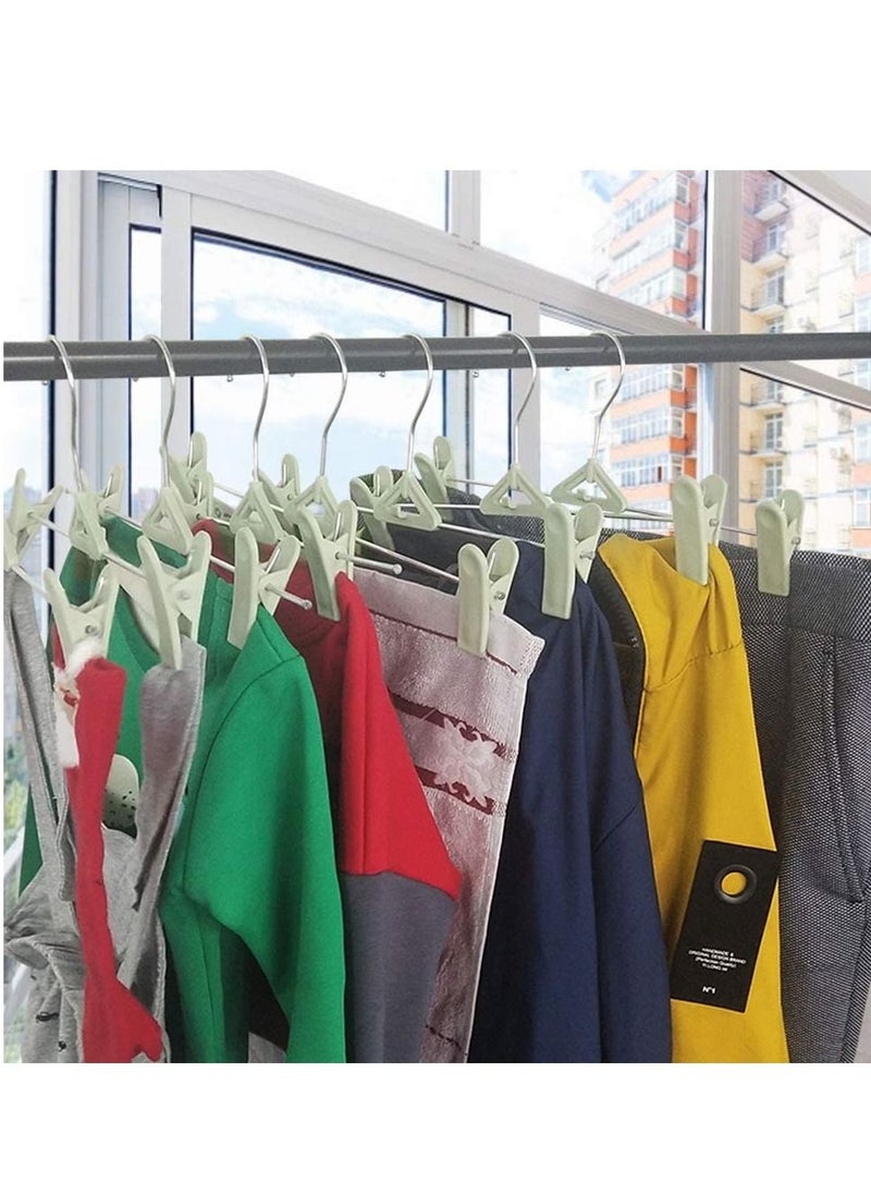 SYOSI - Skirt Hangers with Clips, Pants Hangers, Stackable Slim Plastic Pants Hangers with Clips, Closet Hangers for Shorts Shirts Jeans Dresses Slacks Coats  Space Saving Hangers 30 Pack - Image 1