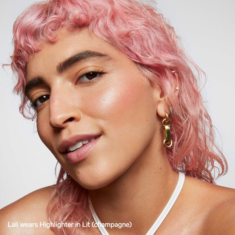 Milk Makeup Highlighter â€“ Cream Highlighter Stick for Face + Body with Radiant, Shimmery Glow â€“ Buildable, Blendable, Vegan Formula for All Skin Types â€“ Lit (Champagne), 0.21 oz - Image 4