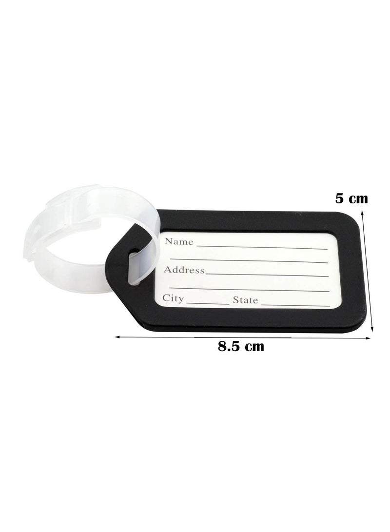 ECVV Luggage Tags 10pcs, Plastic Luggage Identifiers Key Tags with Name and Addresss for Luggage Pet Name Tags Travel Accessories - Image 2