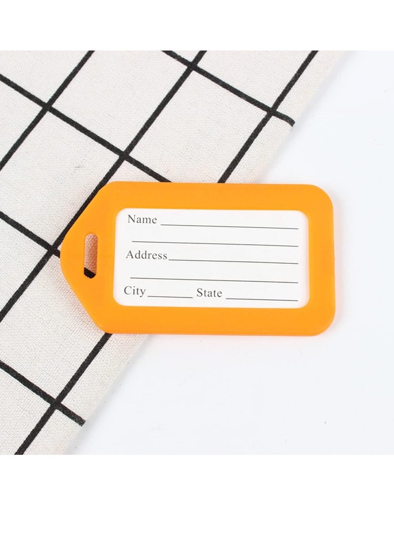 ECVV Luggage Tags 10pcs, Plastic Luggage Identifiers Key Tags with Name and Addresss for Luggage Pet Name Tags Travel Accessories - Image 4