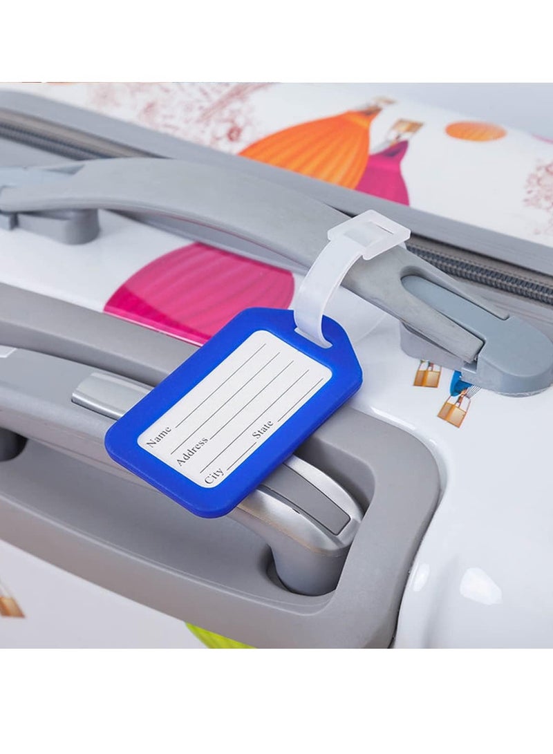 ECVV Luggage Tags 10pcs, Plastic Luggage Identifiers Key Tags with Name and Addresss for Luggage Pet Name Tags Travel Accessories - Image 5