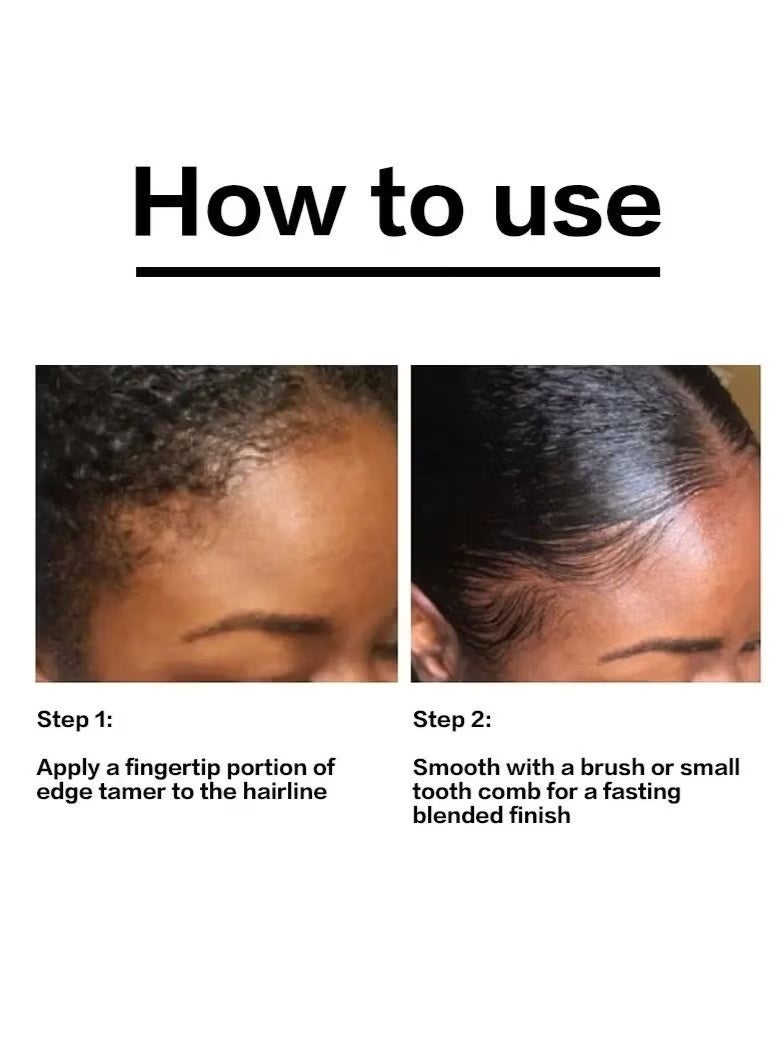 Luxfume Edge Control for Black Hair No Flaking Nourish Hair And Styling High Shining Long Lasting Extreme Strong Natural Formula Hair Gel 90g - Image 4