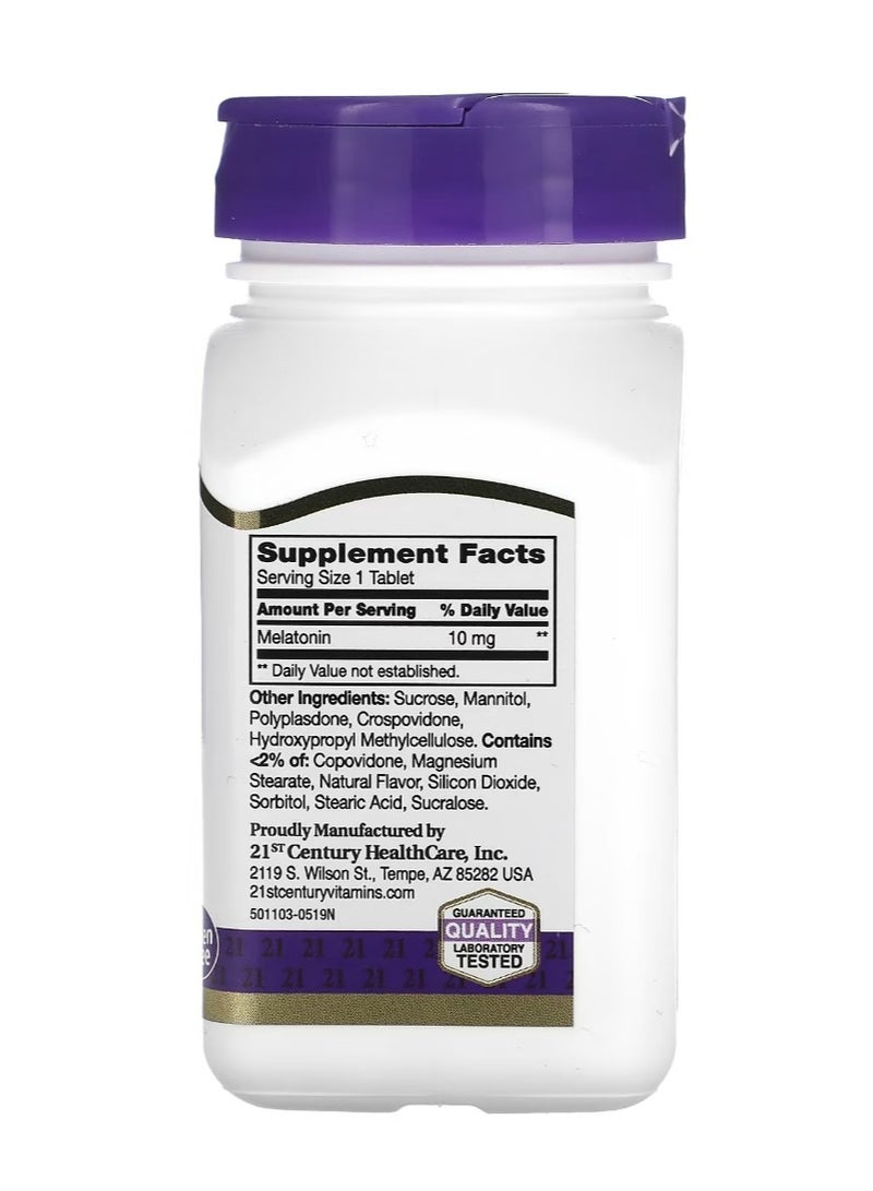 القرن الحادي والعشرون ميلاتونين سريع الذوبان بنكهة الكرز 10 ملغ، 120 قرص - Image 2