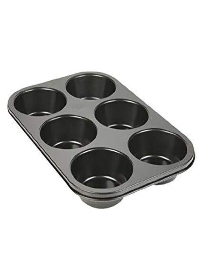 AASTIK 6 Slot Aluminium Tray Muffin Cup Cake Tray Baking in Microwave Oven Muffin Bread Cake Bakeware Reusable Tray Pan Mould for Deserts, Pastries and Cookies Non-Stick - Image 3