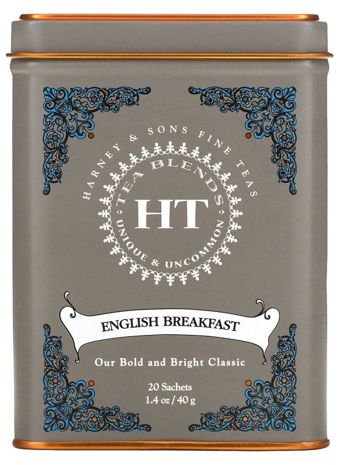 HARNEY & SONS HT Tea Blend English Breakfast 20 Tea Sachets 1.4 oz (40 g) 