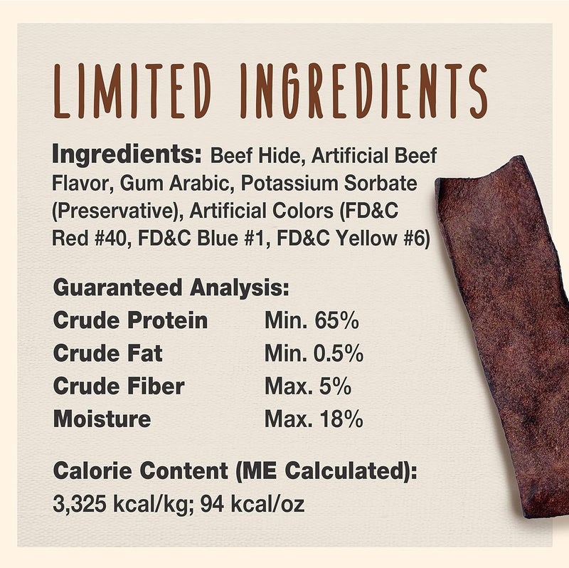 Cadet Premium Grade Beef Hide Chips for Dogs Beef Flavor 1 Pound - Image 3