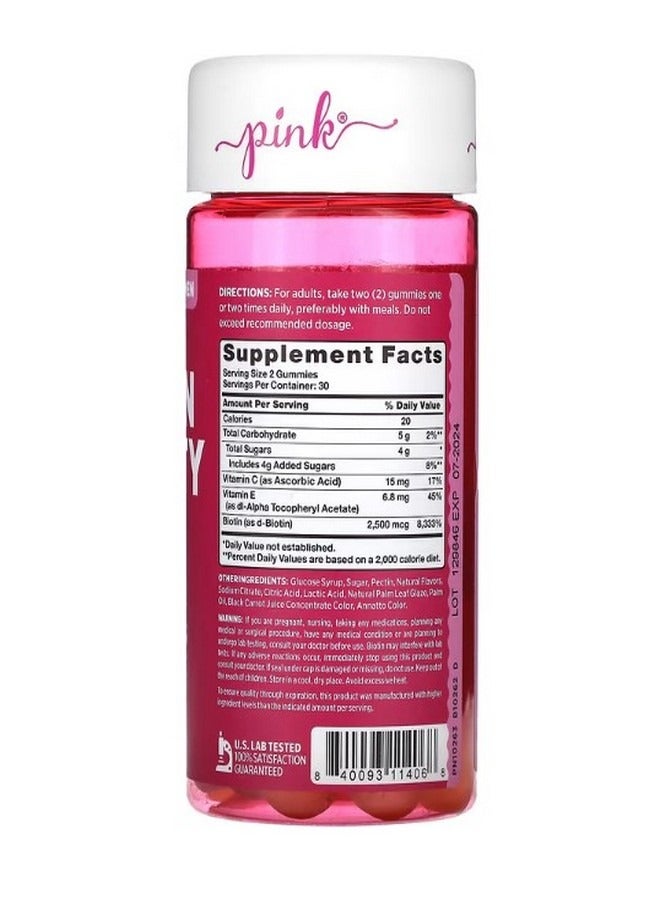 بينك Stunning Biotin Beauty Natural Fruit 60 Gummies - Image 2