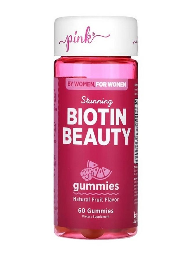 بينك Stunning Biotin Beauty Natural Fruit 60 Gummies - Image 1
