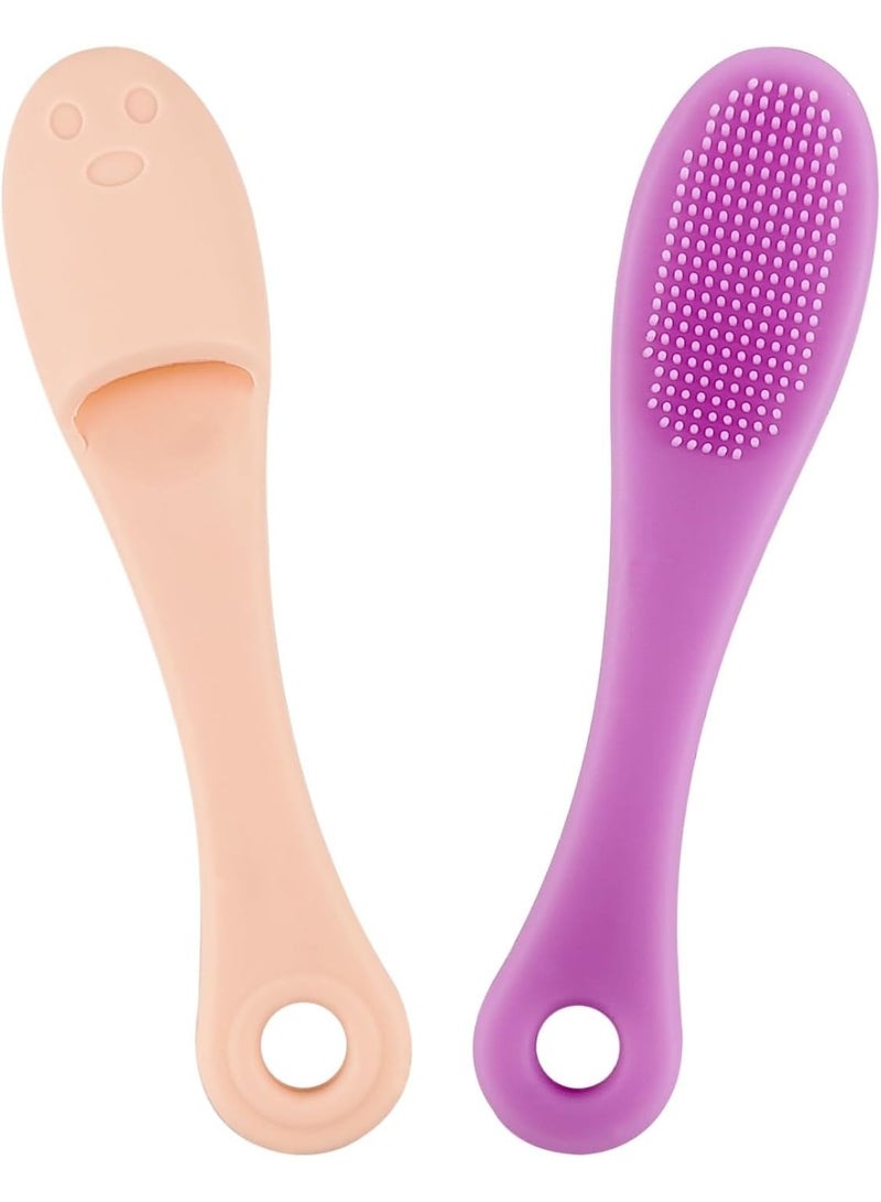 مجموعة فرشاة أسنان سيليكون للحيوانات الأليفة 2قطعه، فرشاة إصبع لتنظيف أسنان ولثة القطط والكلاب، آمنة ومرنة وسهلة الاستخدام - Image 5