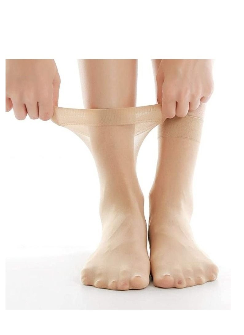 Be-Queen - 10 Pairs Women's Ankle High Sheer Socks One Size Super Lightweight Stockings - Image 1