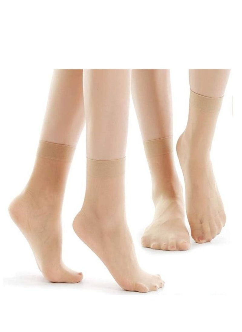 Be-Queen - 10 Pairs Women's Ankle High Sheer Socks One Size Super Lightweight Stockings - Image 1