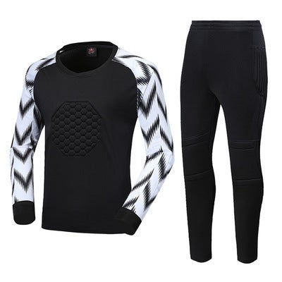 Generic Youth Goalkeeper Jersey Padding Suit 211 black 
