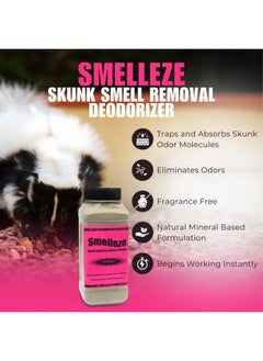 SMELLEZE SMELLEZE Natural Skunk Smell Removal Deodorizer: 2 lb. Powder Get Stink Out  - Image 3