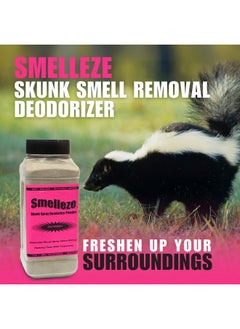 SMELLEZE SMELLEZE Natural Skunk Smell Removal Deodorizer: 2 lb. Powder Get Stink Out  - Image 2