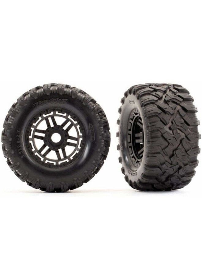 TRAXXAS 8972 إطارات وعجلات Maxx Black All Terrain للسيارات التي يتم التحكم فيها عن بعد مقاس 17 مم مسننة TSM  - Image 3