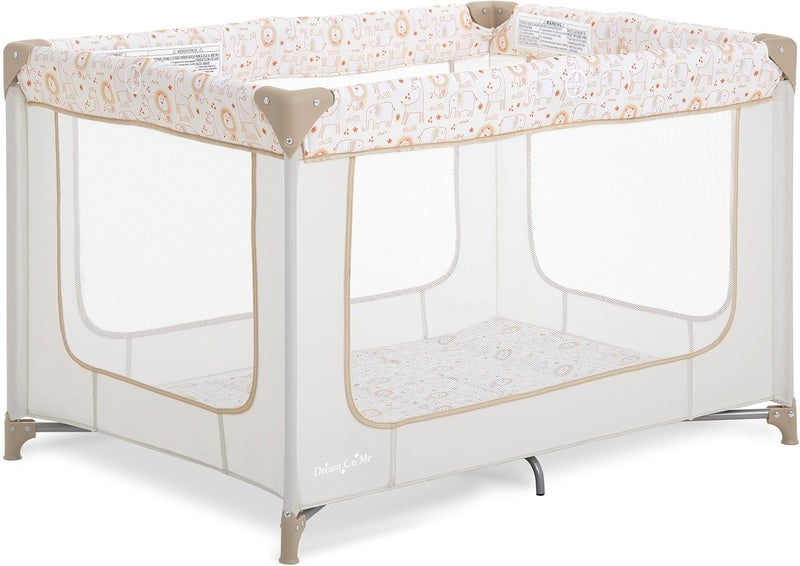 Dream On Me Zodiak Portable Playard with Carry Bag & Shoulder Strap - Beige - Image 1