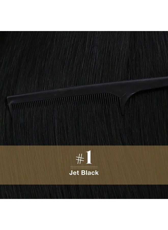 Sunny Hair 28inch Black Tape in Hair Extensions Sunny Fashion Hair Tape ins Extensions Natural Hair #1 Jet Black Real Human Hair Extensions Tape ins for Black Women 50g 20pcs  - Image 4
