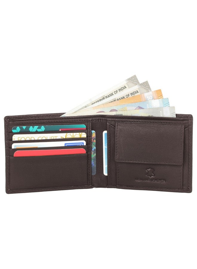 WildHorn RFID Protected Leather Wallet for Men I 2 Currency Compartment I 6 Card Slots I 1 Coin Pocket (Brown) - Image 4