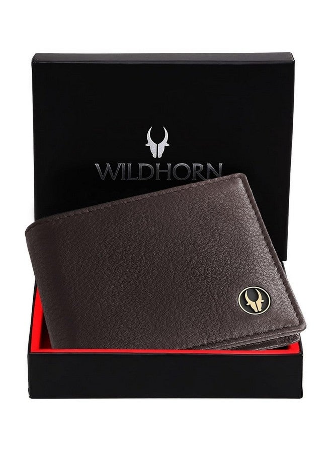 WildHorn RFID Protected Leather Wallet for Men I 2 Currency Compartment I 6 Card Slots I 1 Coin Pocket (Brown) - Image 1