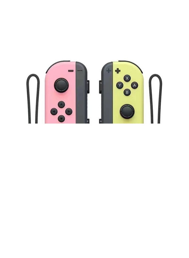 NS Switch Handle JOYCON Wireless Handle Left And Right Handle NS Bluetooth Vibration Somatosensory Game-Product Color:Classic Pink And Yellow Model (supports Fitness Rings)  - Image 1