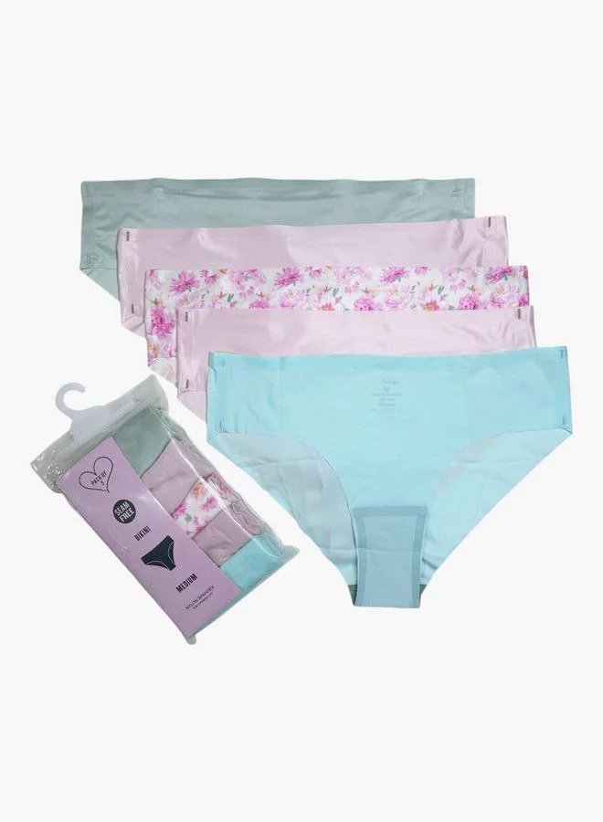 Aadaraya Set of 5 - Aadaraya Assorted Bikini Briefs with Elasticated Waistband