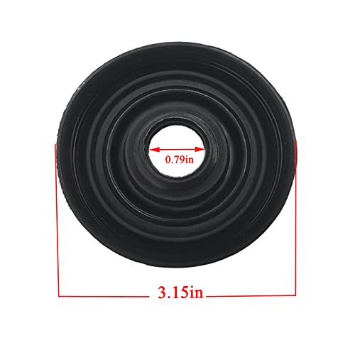 DSkoiph عبوة من 2 غطاء غبار لمصباح الرأس 80 مم ختم مطاطي مع ثقب 20 مم عالمي لتحويل غلاف مصباح LED متوافق مع هوندا تويوتا كيا - Image 3