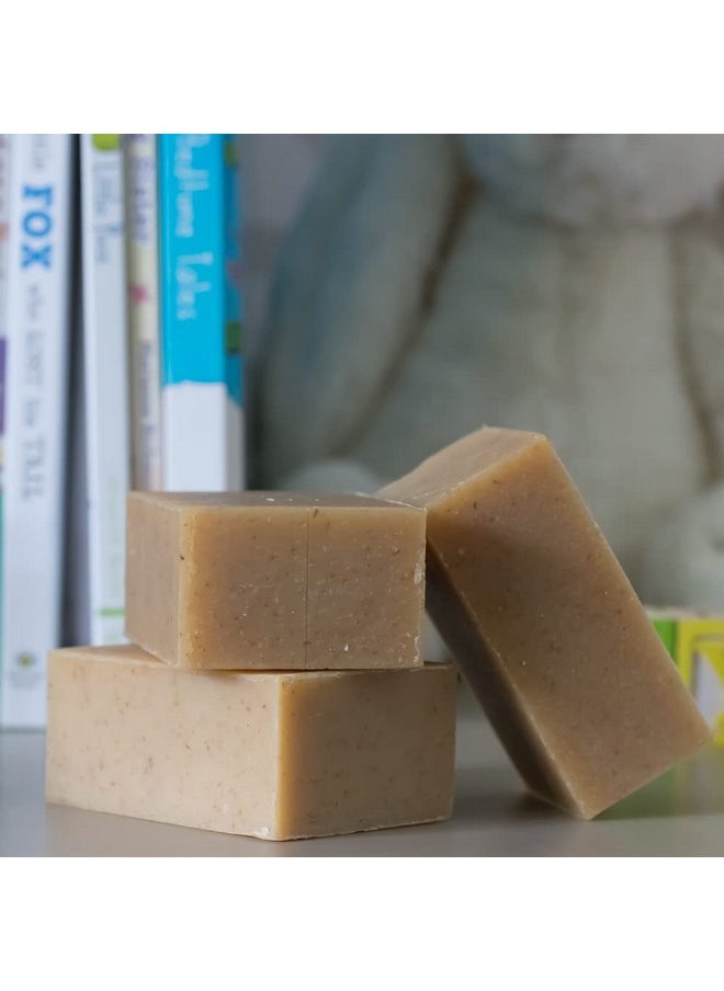 صابون ومرطب شاجرين فالي - صابون الأطفال من Chagrin Valley Soap & Salve - صابون الأطفال المصنوع من الشوفان والعسل وحليب الماعز - غير معطر ومرطب - للبشرة الجافة والحساسة للأطفال المصابين بالإكزيما - 3.5 أونصة - صابون شامبو وغسول للجسم عضوي - Image 1