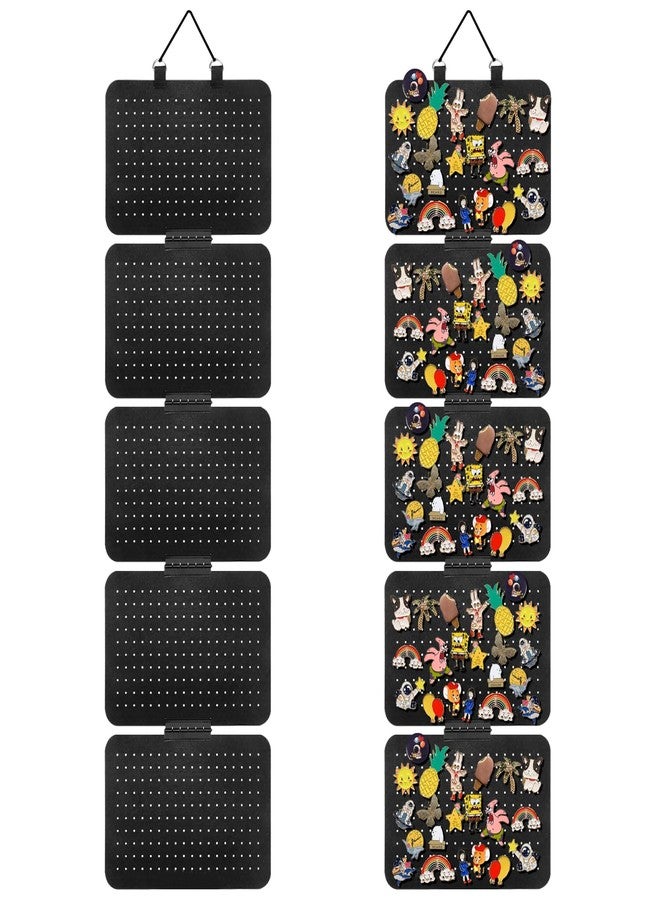 OXDFK Hanging Enamel Lapel Pin Organizer with 5 Loose-leaf Board Pieces, Removable Hanging Brooch Pin Storage Display Pages, Enamel Pin Display Panels for at Least 210 Pins (Removable) - Image 1