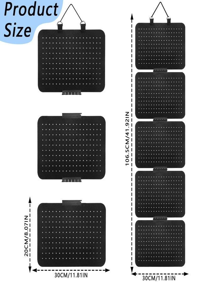 OXDFK Hanging Enamel Lapel Pin Organizer with 5 Loose-leaf Board Pieces, Removable Hanging Brooch Pin Storage Display Pages, Enamel Pin Display Panels for at Least 210 Pins (Removable) - Image 2