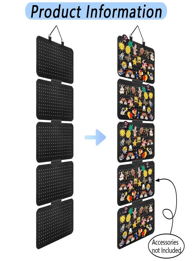 OXDFK Hanging Enamel Lapel Pin Organizer with 5 Loose-leaf Board Pieces, Removable Hanging Brooch Pin Storage Display Pages, Enamel Pin Display Panels for at Least 210 Pins (Removable) - Image 3