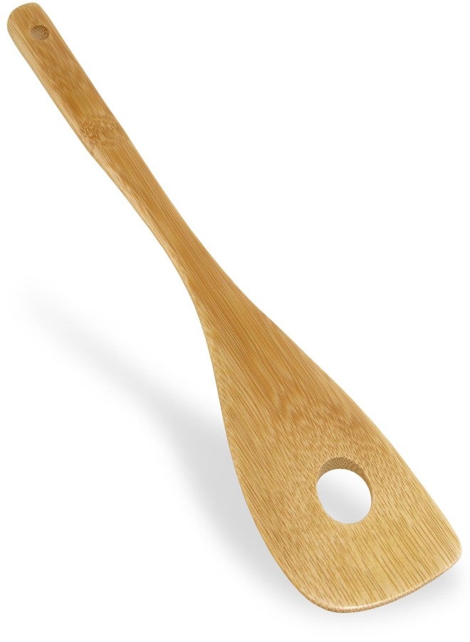 Morikuru Bamboo Slotted Turner 11.8 in (300mm), Slotted Spatula, Cooking Use, Kitchen Tools, Made in Japan - Image 1
