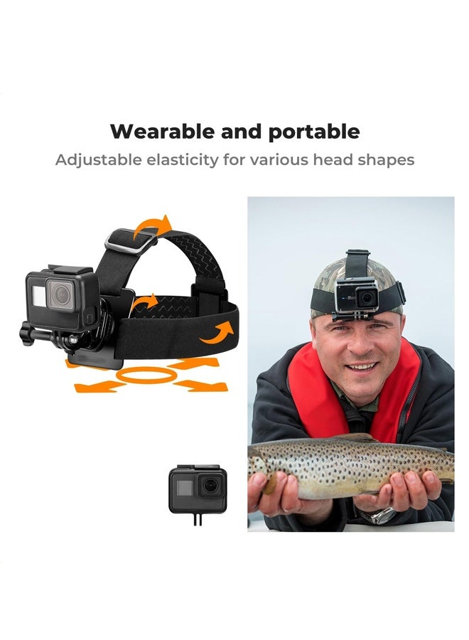 Chest Mount Harness Chesty Vest Head Mount Strap for Action Camera Compatible with GoPro Hero 11/ 10/ 9/ 8/ Max/ Go Pro Hero 7/ 6/ 5/ 4/ Session/ 3+/ 3/ Fusion/ DJI Osmo/ AKASO - Image 2