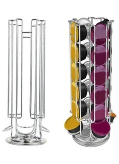 بلومنغ تايم 24 Capsule Coffee Pod Stand Rack for Nescafe Dolce Gusto, Silver  - Image 1