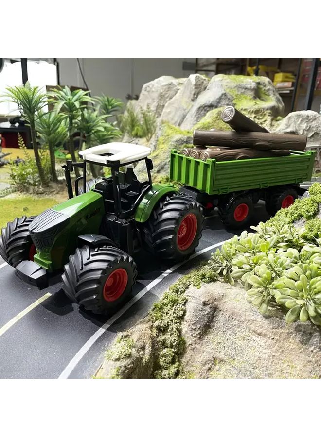 Upgrade Farm Tractor Set With Log Transport Trailer And Wooden Logs - Image 4