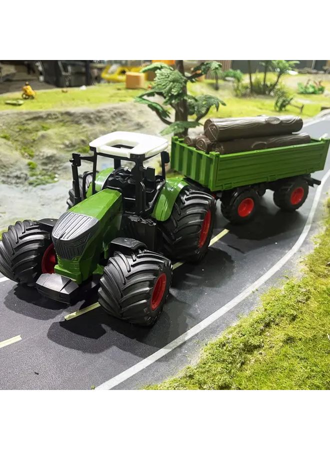 Upgrade Farm Tractor Set With Log Transport Trailer And Wooden Logs - Image 3