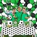 LUDEOU Green White Black Balloon Garland Arch Kit Green Black White Balloons Soccer Ball Birthday Party Decorations for Video Game Football Birthday Safari Jungle Baby Shower Graduation Party Decors - Image 4