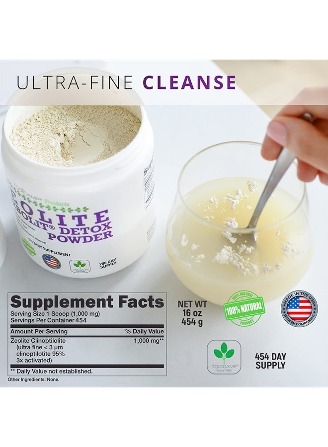 TODICAMP Zeolite Powder - Zeolite Clinoptilolite Powder Sorbolit Ultra FINE 1-2 µm 95% - 3X Activated - 200g - 7.05oz - Zeolite Powder Supplement - 200 Days Supply (200 Days Supply) - Image 4