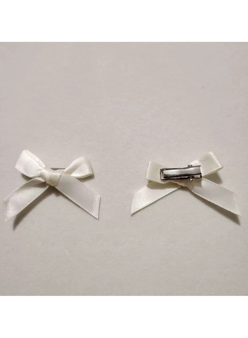 6 Pieces Mini White Bowknot Hair Clips for Women Girls, Small Cute Bows Hair Ribbon Alligator Clips, Charming Hair Accessories for Every Occasion - Image 5