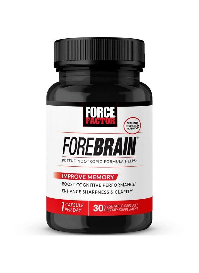 Force Factor - Forebrain Nootropic Brain Supplement To Improve Memory Boost Focus Increase Mental Energy And Support Brain Health With Caffeine Bacopa And Huperzine A Force Factor 30 Capsules - Image 1
